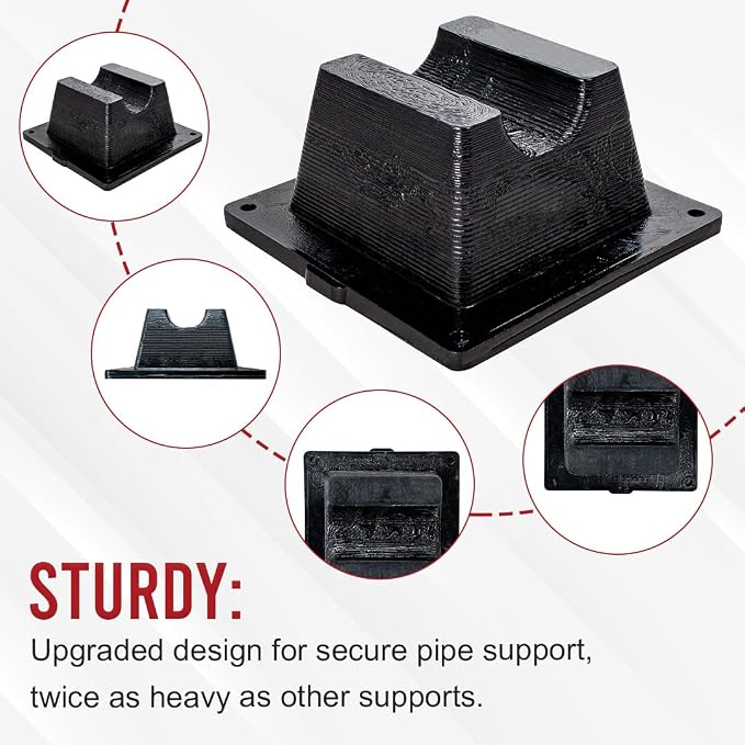 USA Made BULLKE 4 Pack Mini Rooftop Pipe Support - Image 6