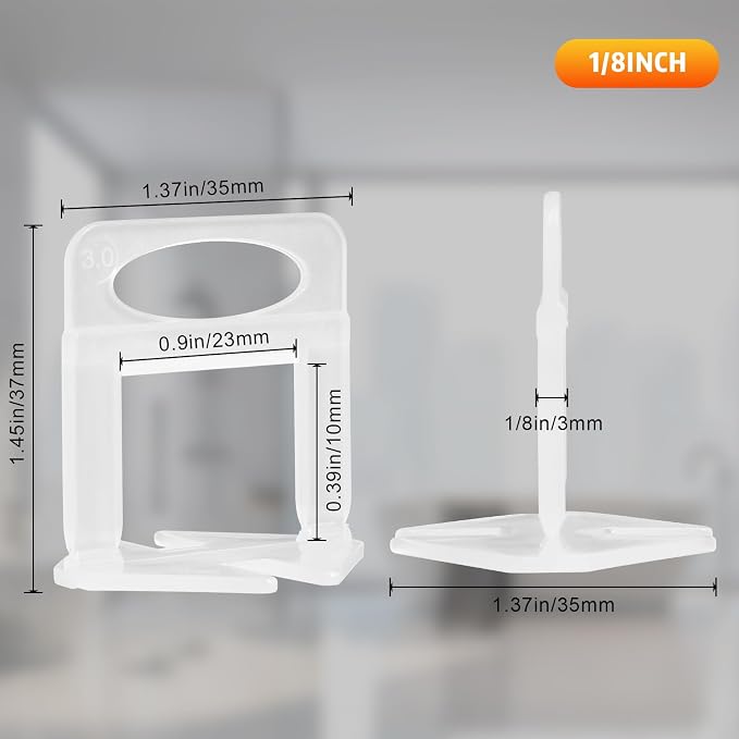Tile Spacers 2500Pcs Tile Clips1/8", Tile Leveling System Clips - Image 2
