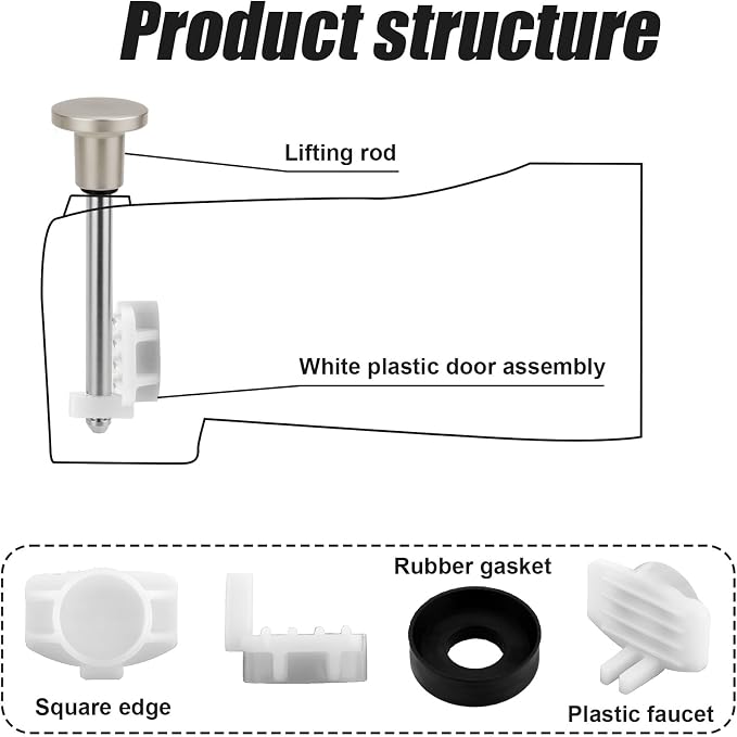 Tub Spout Diverter Repair Kit, Including Diverter Valve Stem and Seal | Durable - Image 4