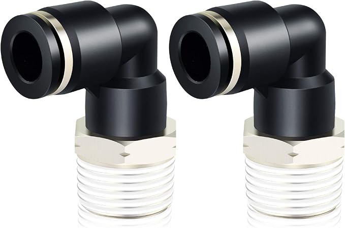 TAILONZ 12mm x 3/8" NPT Push to Connect Elbow Fitting 2pcs | Copper&Plastic - Image 7