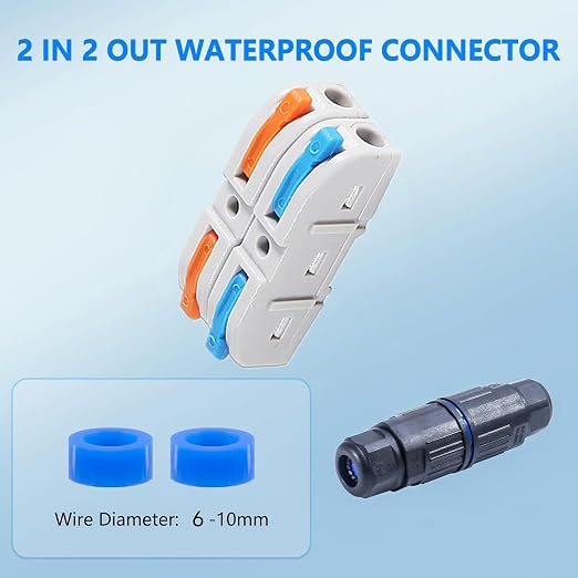 5PCS IP68 Waterproof Junction Box, Outdoor 2 Way Electrical Cable Connector - Image 4