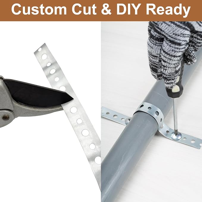 Galvanized Metal Pipe Strap 3/4-Inch x 100-Feet 24-Gauge - Image 6