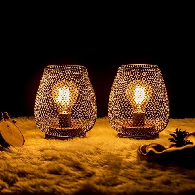 Set of 6 Battery Operated Lamp LED Table Lantern, Events - Image 2