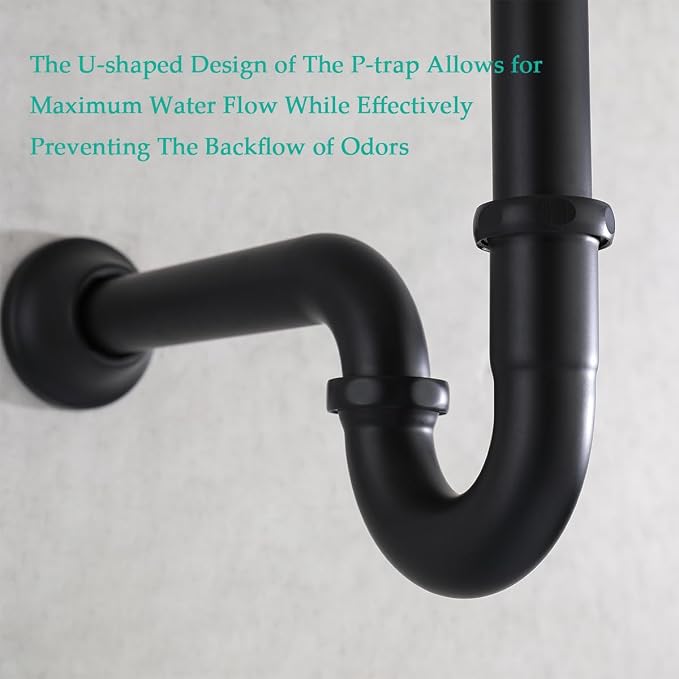 Brass P Trap U-Shape 1 1/4 inch Sink Drain Pipe - Image 6