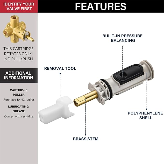 Shower Cartridge Kit Compatible - Image 3