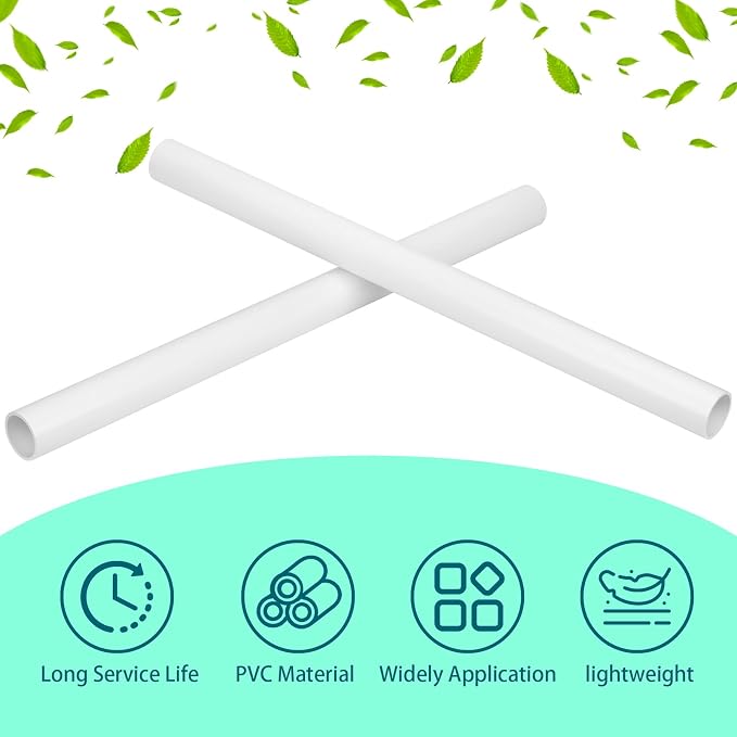 2Pcs 2 Inch PVC Pipe 34" Long White Sch40 Industrial PVC Pipes - Image 4