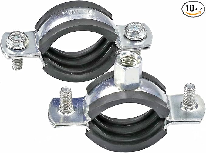 AKIHISA 10 Pack Split Ring Pipe Hanger Heavy Duty Adjustable Pipe Bracket Clamp by AKIHISA