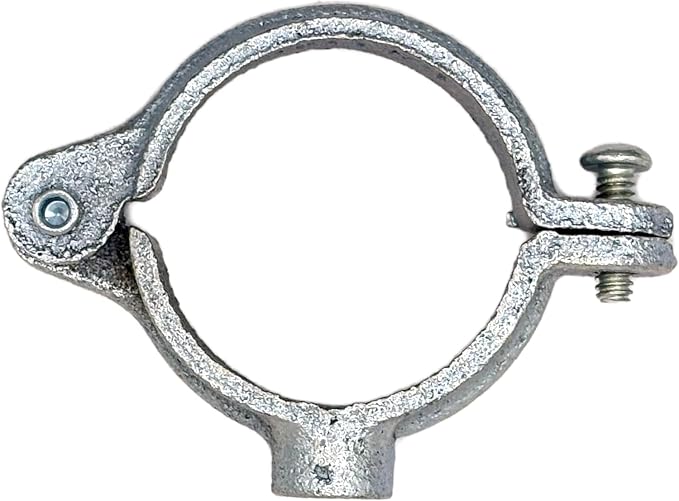 1-1/4" NPS Hinged Split Ring Pipe Hanger, Pre Galvanized, 3/8" Rod Fitting - Image 6