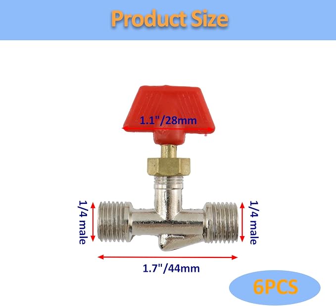 Ball Valves Shut Off Valves Zinc Alloy Ball Valve Shut Off Switch, 1/4 Male to - Image 2