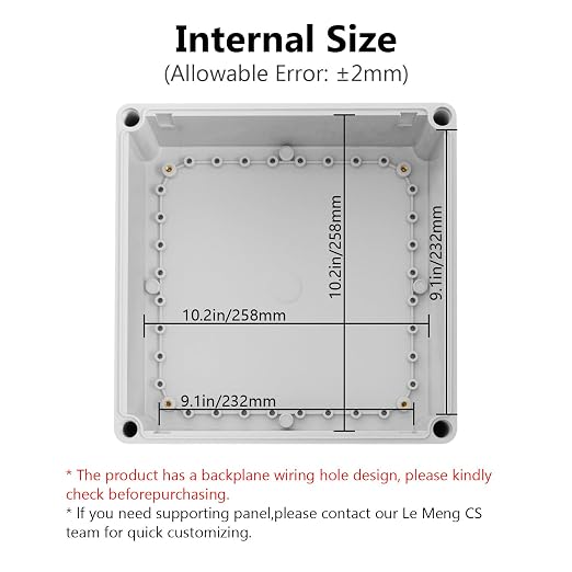 Waterproof Dustproof IP67 Junction Box DIY Case Enclosure Gray 11 x 11 x 5.1 - Image 3