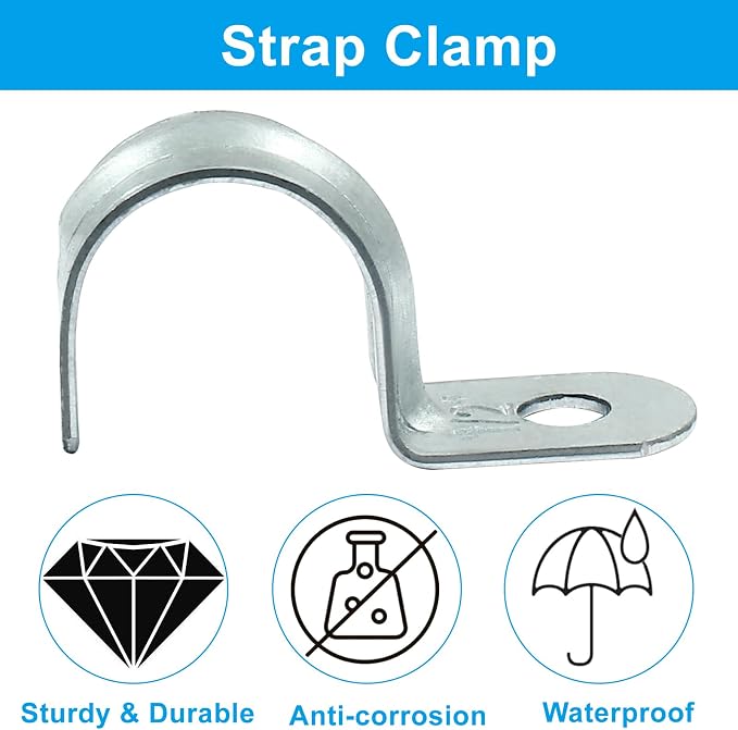 Biaungdo M20 Rigid Pipe Strap, 3/4 Inch, Zinc Plated Steel, Heavy Duty Conduit - Image 3