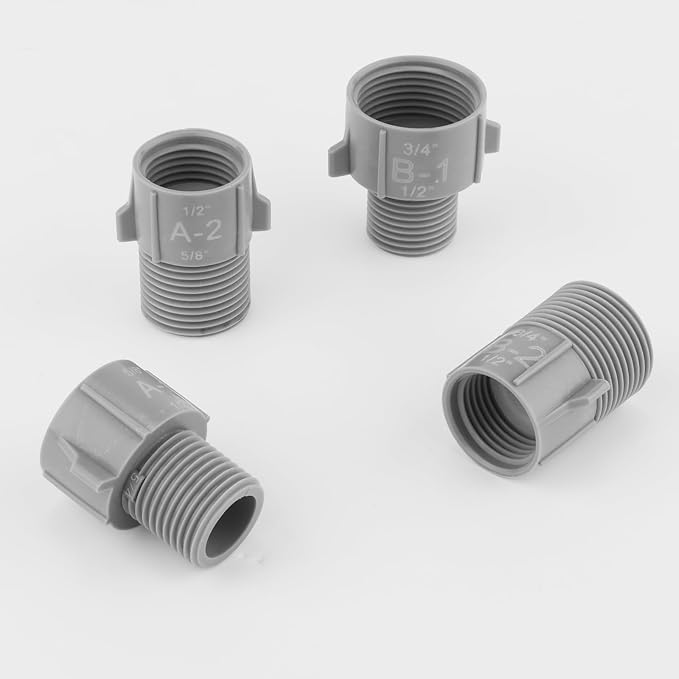 4pcs 1/2" 5/8" 3/4" Pipe Conversion Connectors, Water Pipe Interface Converter - Image 3
