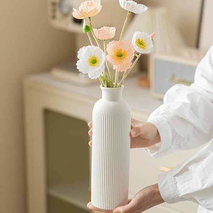 Modern Ceramic Vase Set, 3-Piece Decorative Vases - Image 4
