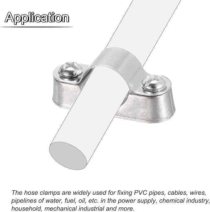 uxcell 10Pcs Pipe Support Pipe Bracket Clamp - Image 5
