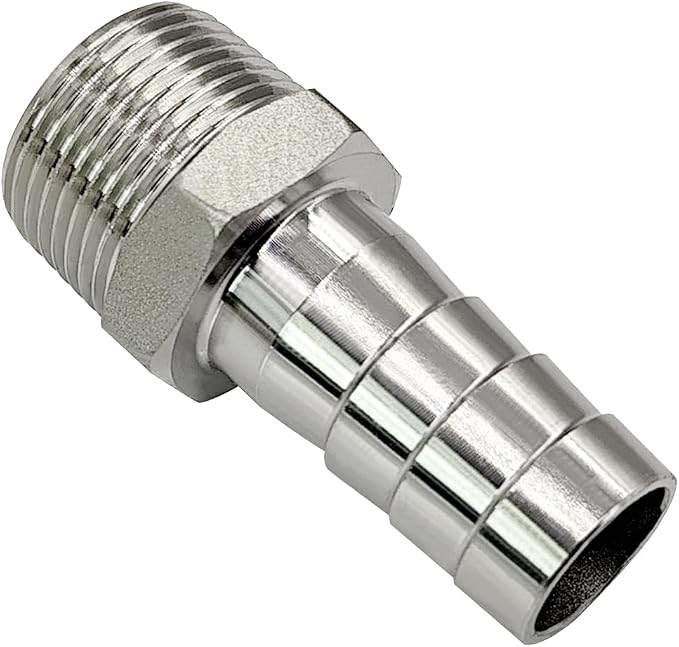 Stainless Steel Hose Barb Fitting 1" Hose Barb to 1" NPT Male Thread Connector - Image 4
