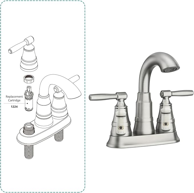 1224 Cartridge with 97479 Stem Extension Kit, Faucet Repair Kit compatible with - Image 8