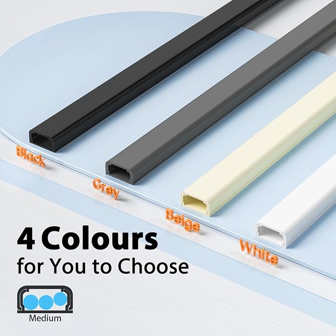 Delamu Cord Covers for 3-4 Wires on Wall, 56.7in Cord Hider Wire Covers for - Image 9