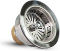 Highcraft Heavy Duty Kitchen Sink Drain Assembly 3-1/2 Inch Stainless Steel by Highcraft