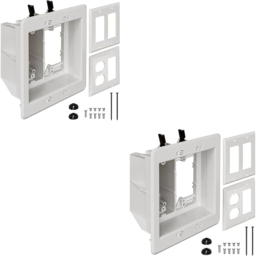TVBU505-1 Recessed Outlet Box, Outlet Mounting Box by VinylSidingMountingBlock