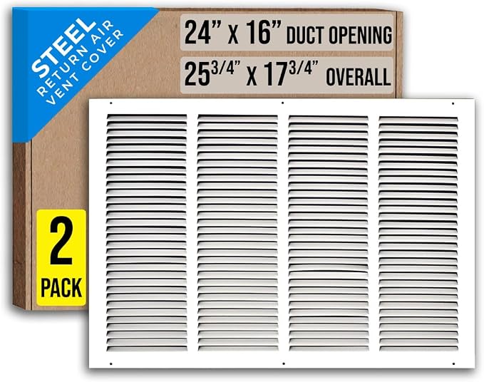 Fits 24x16 Duct Opening | Steel Return Air Grille by Handua | Vent Cover Grill by Handua