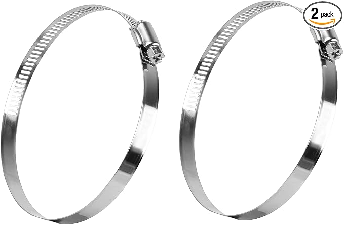 6 Inch Duct Clamp, Large Hose Clamp by Teqooza