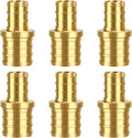 6 Pack 3/4" × 1/2" Brass PEX straight Coupling Fittings | by PXZBLG