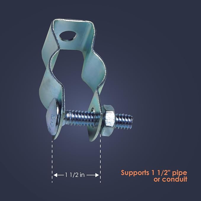 Newhouse Electric 1.5-in. Conduit Pipe Hanger CH112, Metal Pipe Clamp - Image 2