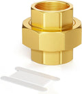 GASHER 1-1/4"FNPT Brass Union Pipe Fitting | 1-1/4 InchNPT Female x 1-1/4 by GASHER