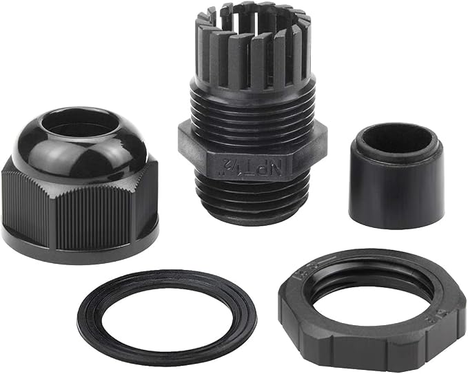 XHF 5 Pcs 1" IP68 Strain Relief Nylon Cord Grip Waterproof NPT Cable Glands - Image 4