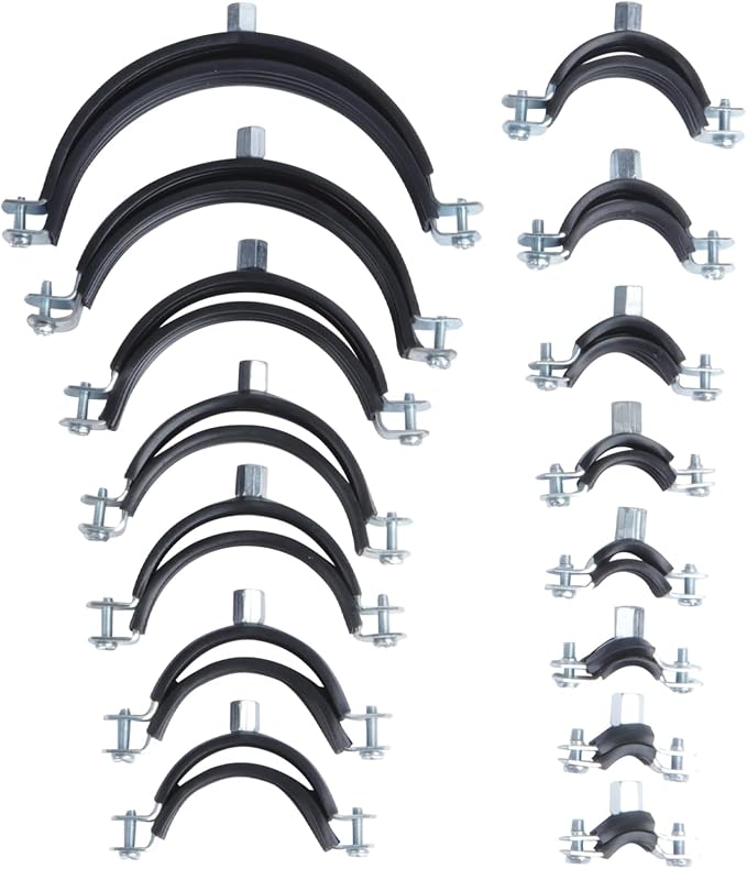 4 PCS Split Ring Pipe Hanger, Heavy Duty Adjustable Pipe Bracket Clamp - Image 5