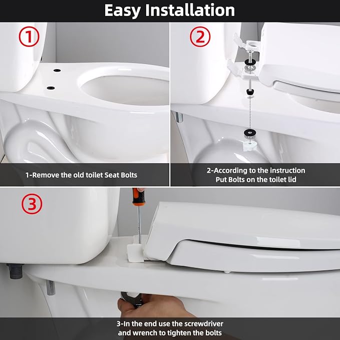2PCS Universal Toilet Seat Bolts Kit, 3 Inches, Stainless Steel Made - Image 5