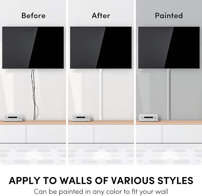 Cord Covers for Wires on Wall - 150in Cable Management Cable Hider - Cord - Image 4
