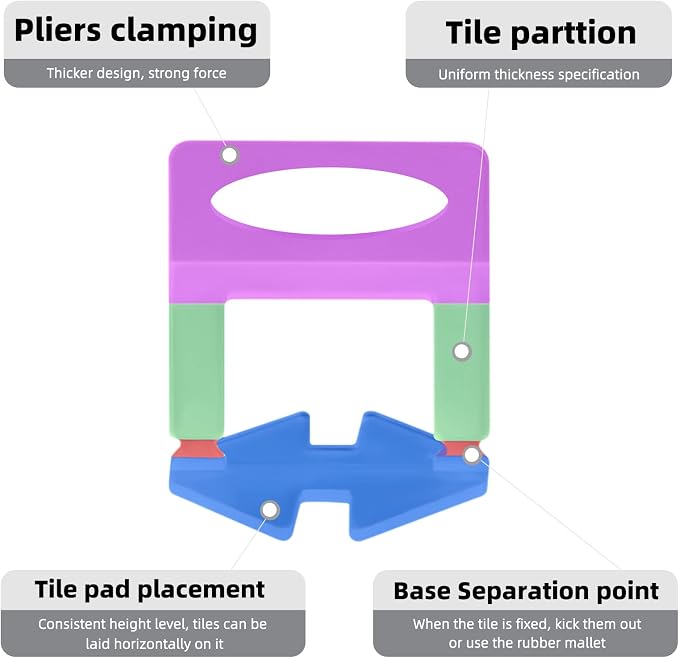 Tile Leveling System 400-Piece Tile Leveling Spacer Clips and 100-Piece - Image 7