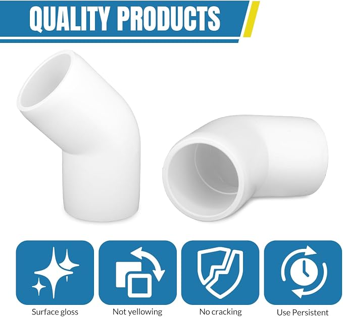 3/4" PVC Pipe Fittings, 135 Degree PVC Elbows, Furniture Grade, DIY Shelf - Image 5