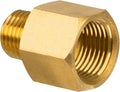 Brass Pipe Fitting, 1/4" NPT Male × 3/8" NPT Female Reducer Adapter, Heavy Duty by KAINGA