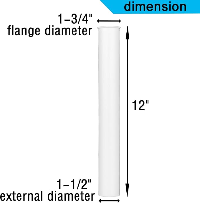Yariwiz White Sink Drain Extension Tailpiece 1 1/2 Inch x 12 inch Length - Image 4