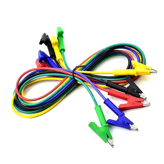 5Pcs 14 Gauge Jumper Wires Alligator Clips Heavy Duty Silicone Test Leads - Image 2