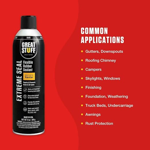 Great Stuff Extreme Sealant 3 Pack Black White Clear 14 oz Aerosol - Image 6