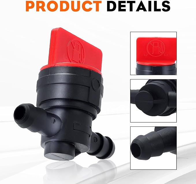 HIPA 1/4" Fuel Shut Off Valve for Lawn Mower Replaces 494768 698183 AM36141 | - Image 8