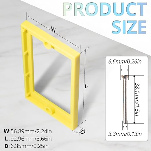 MAKERELE 1 Gang Electrical Outlet Box Extender, 1/4 Inch Yellow, 1 Pack | - Image 2