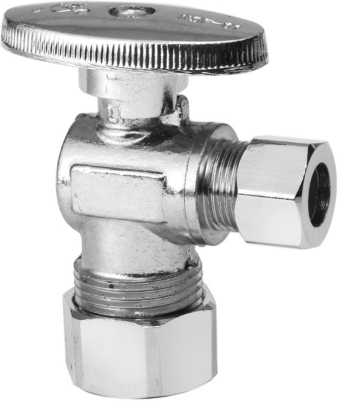 4PCS EFIELD Angle Stop Valve 1/2" Nominal Compression x 3/8" OD | 1/4 Turn - Image 4