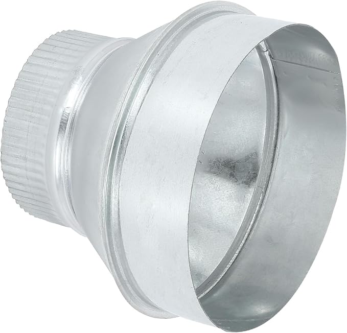 PATIKIL 6 Inch to 4 Inch Duct Reducer, Galvanized Steel Round Air Duct Reducer by PATIKIL