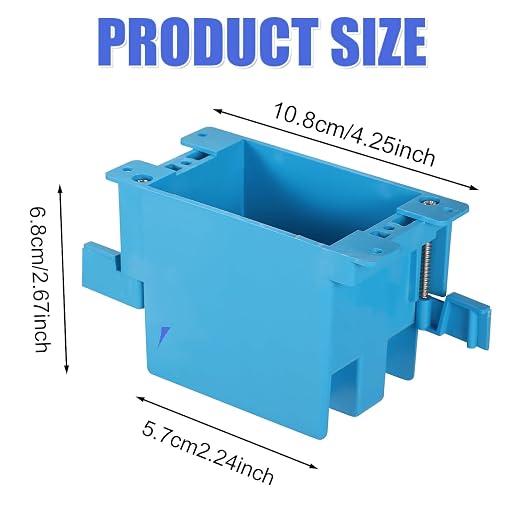 24 Pack 1-Gang Old Work Retrofit Electrical Box, 14 Cu. in. PVC Junction Box - Image 2