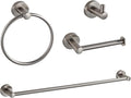 BGL Bathroom Accessories Set 4-Pieces Shiny Brushed Nickel Zinc Alloy Wall by BGL