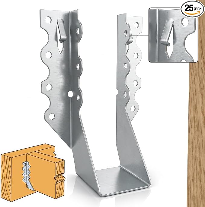 25 Pack 2x6 Joist Hangers, 18 Gauge Galvanized Face Mount | Wood connectors by CAMNWAMN