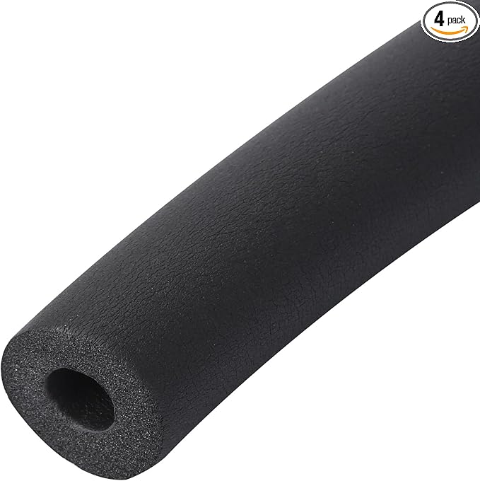 4 Pieces 1/2" I.D. Pipe Insulation Foam Tube, 1/2" ID x 3/8" Thick. x 1-1/4" OD by binifiMux