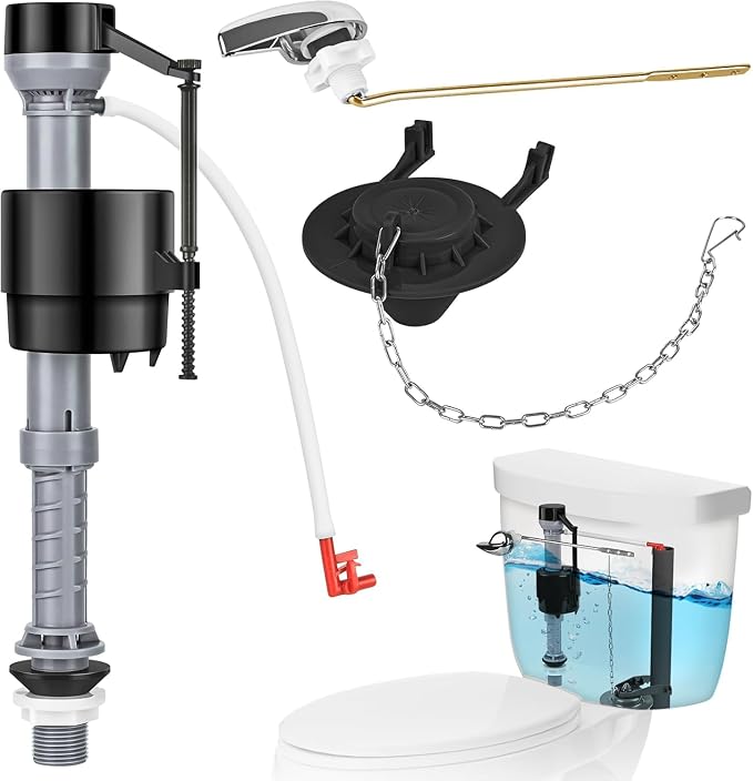 Universal Toilet Flush Valve Replacement Kit Height Adjustable Fill Valve | by Unknown