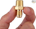4 PCS Brass Gas Adapter 1/4" Flare x 1/4 Inch NPT Male Pipe Connector | Couples by LitOrange