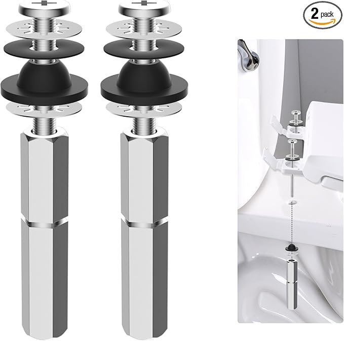 Hibbent 2 PCS Toilet Seat Bolts Kit, Stainless Steel Bolts by Hibbent