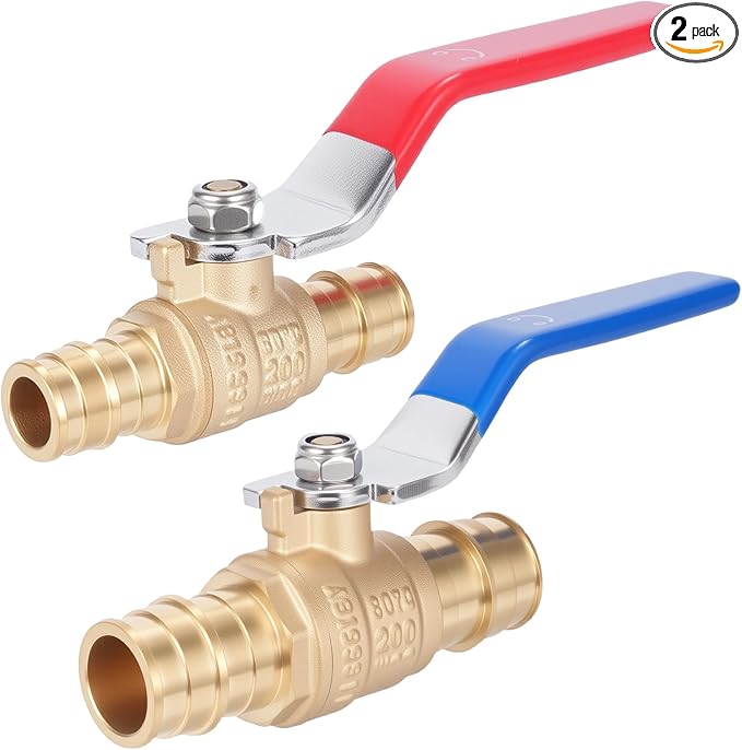 1/2-inch Pex A Ball Valve, Brass Full Port Water Shut Off Ball Valve by SECKWHALE
